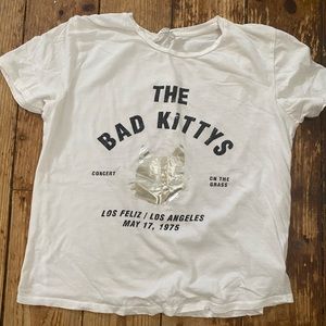 Bad kittys white boutique top size small boxy